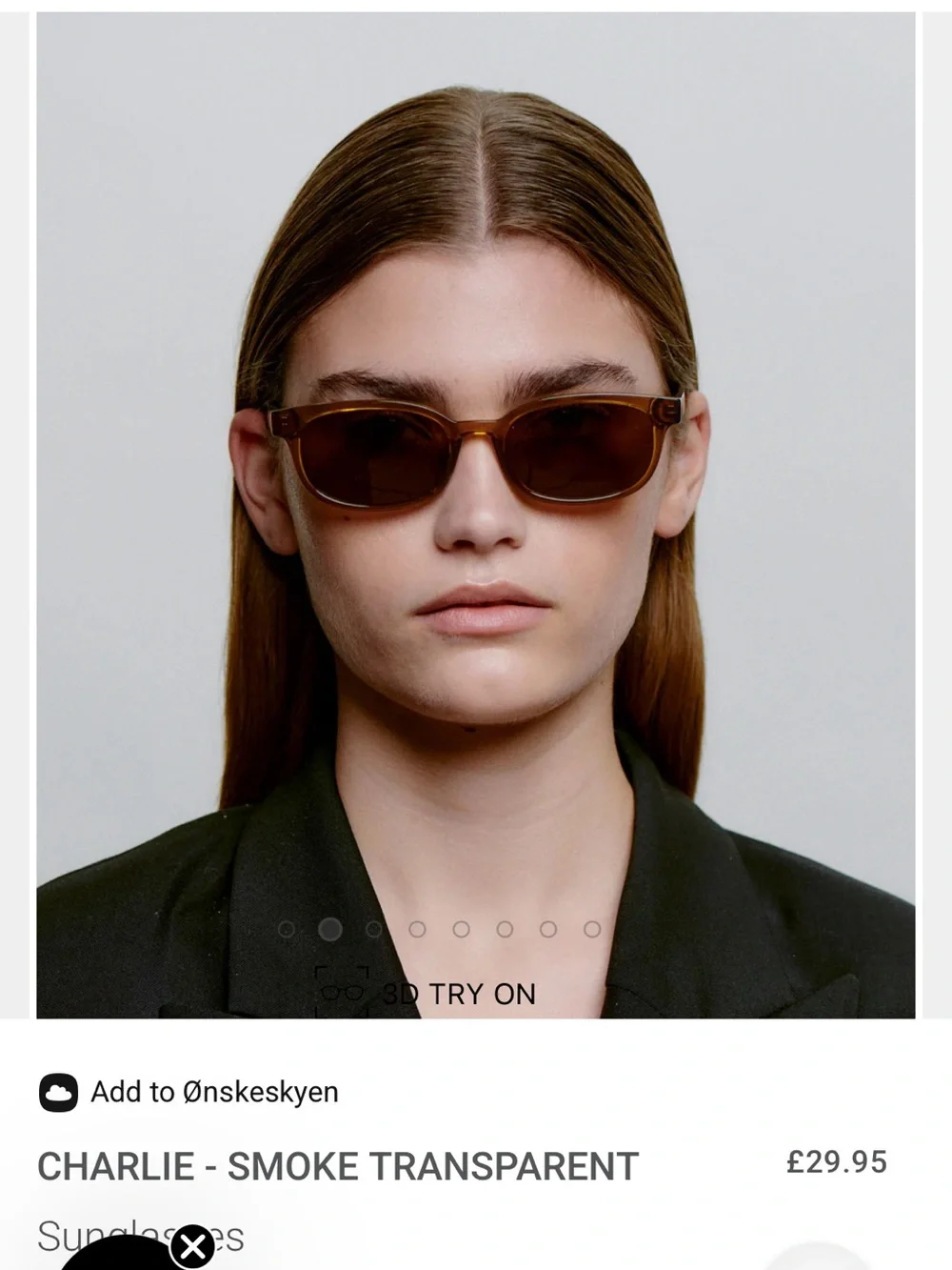 A.KJAERBEDE Sunglasses CHARLIE - SMOKE TRANSPARENT - Picture 2 of 8